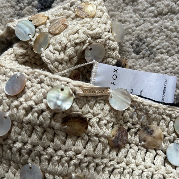 NWT White Fox Hidden Treasure Crochet Bikini w/ Shells - Picture 8 of 8